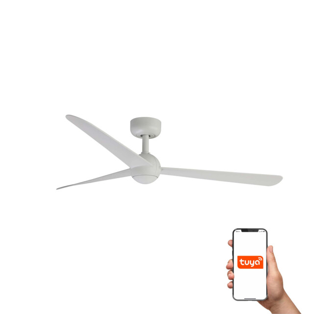 Sfera Medium 3 Blade Ceiling Fan Matt White Tuya Smart System - image 1