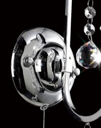 Bianco Wall Lamp Switched 1 Light Polished Chrome, Crystal - thumbnail 5