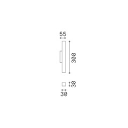 Look 30cm Square Up & Down Wall Lamp Brass 2x LED 900lm 3000K - thumbnail 2