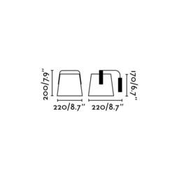 Stood 1 Light Indoor Wall Lamp Black, Wood, E27 - thumbnail 3