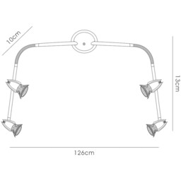 Habo Linear Flexi 4 Light GU10 Polished Chrome - thumbnail 3