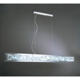 Euphoria Linear Pendant 2 Light T5 Wire, Polished Chrome, Opal White Glass, NOT LED, CFL Compatible - thumbnail 2