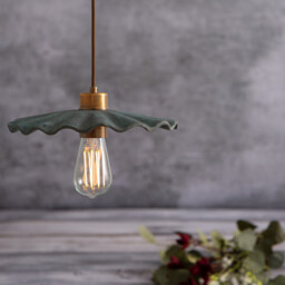 Kapok Pendant Blue Earth, Antique Brass - thumbnail 5
