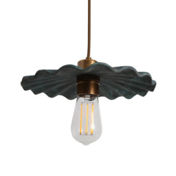 Kapok Pendant Blue Earth, Antique Brass - thumbnail 2