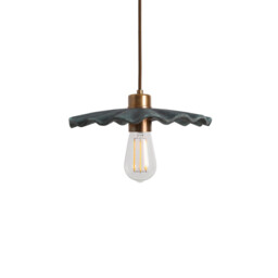 Kapok Pendant Blue Earth, Antique Brass