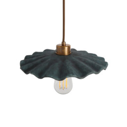 Kapok Pendant Blue Earth, Antique Brass - thumbnail 3