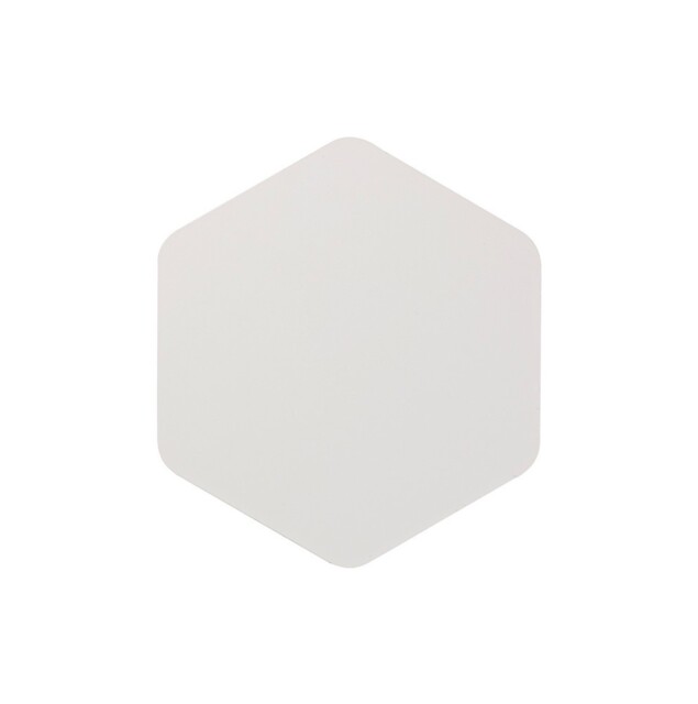 Altona Magnetic Base Wall Lamp, 12W LED 3000K 498lm, 20, 19cm Vertical Hexagonal Centre, Sand White, Acrylic Frosted Diffuser - image 1