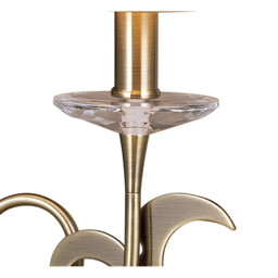 Acanto Table Lamp 1 Light E14, Antique Brass With Amber Cream Shade - thumbnail 5
