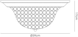 Paloma Flush Bowl Ceiling Large 3 Light Satin Nickel, Crystal - thumbnail 3