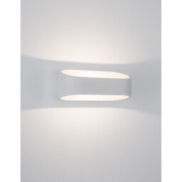 Mile Outdoor Up Down Wall Lamp White Aluminium, Glass LED 9W 475Lm 3000K IP54 - thumbnail 5