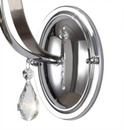 Darien Wall Lamp 1 Candle Light E14, Polished Chrome, Satin Nickel, Clear Crystal - thumbnail 5