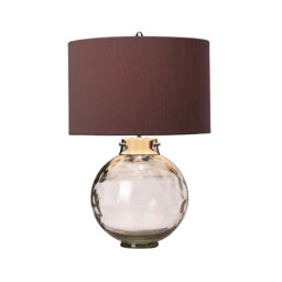 Kara Table Lamp, Smoke, Faux Silk Shade - thumbnail 2