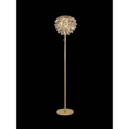 Coniston Floor Lamp, 3 Light E14, French Gold/Crystal - thumbnail 2