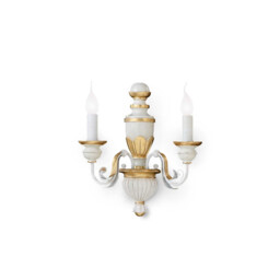 Firenze  2 Light Indoor Candle Wall Light Gold, Ivory, E14
