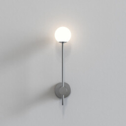 Orb Single Bathroom Wall Lamp Polished Chrome IP44, G9 - thumbnail 3