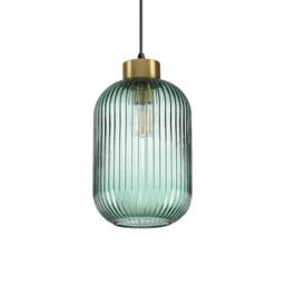 Mint-3 Indoor Glass DomeCeiling Pendant Lamp 1 Light Green, E27 - thumbnail 1