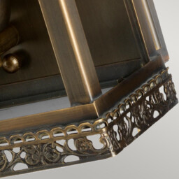 Regents Park 1 Light Outdoor Wall Lantern Light Antique Brass IP44, E27 - thumbnail 5