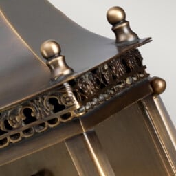 Regents Park 1 Light Outdoor Wall Lantern Light Antique Brass IP44, E27 - thumbnail 2