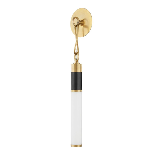 Huntington Led Wall Sconce Aged Brass, Extruded Jade