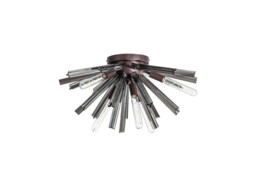 Hornby 6 Light E14, Semi Flush Brown Oxide , Smoke Glass - thumbnail 5