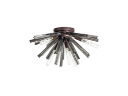Hornby 6 Light E14, Semi Flush Brown Oxide , Smoke Glass - thumbnail 1