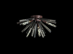Hornby 6 Light E14, Semi Flush Brown Oxide , Smoke Glass - thumbnail 3