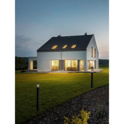 Cetera 90cm Outdoor Bollard Black Aluminium LED E27 IP54 - thumbnail 2
