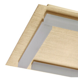 Verona Square Ceiling 4 Light 20W LED 3000K, 1800lm, Satin Gold/Frosted Acrylic - thumbnail 3