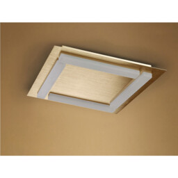 Verona Square Ceiling 4 Light 20W LED 3000K, 1800lm, Satin Gold/Frosted Acrylic - thumbnail 2