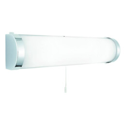 Poplar Bathroom Over Mirror 2 Light Chrome with White Glass Diffuser IP44, E14 - thumbnail 1