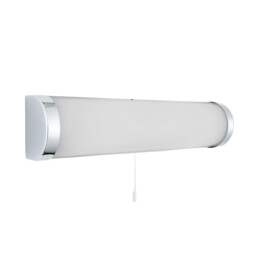 Poplar Bathroom Over Mirror 2 Light Chrome with White Glass Diffuser IP44, E14 - thumbnail 2