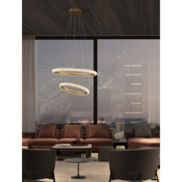 Medora Integrated LED Pendant Ceiling Light Brass Gold Aluminium LED 41.5W 3500Lm 3000K - thumbnail 2