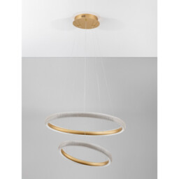 Medora Integrated LED Pendant Ceiling Light Brass Gold Aluminium LED 41.5W 3500Lm 3000K - thumbnail 3