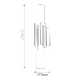 Marvele Up & Down Wall Lamp Contemporary Aged Brass 3000K IP44 2x G9 - thumbnail 3