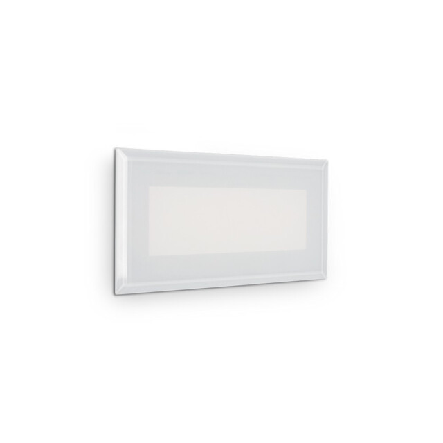 Indio LED Outdoor Recessed Wall Light White IP65, 3000K - image 1