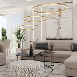Latsia 80cm Pendant Ceiling Light Gold Matt LED 3000K Dimmable 57W - thumbnail 2