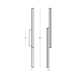 Messaria Integrated Led Wall Lamp Sandy Black-Brass LED 3000K Dimmable - thumbnail 3