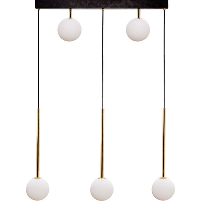 Ali Long Short Bar Pendant Ceiling Light, Black, Gold, x G9