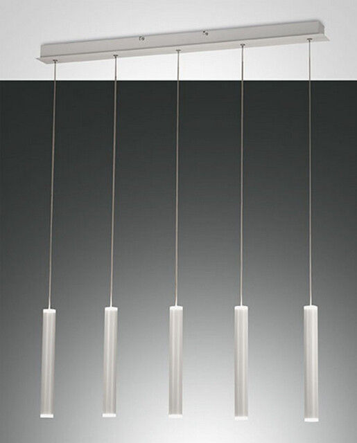 Prado LED Straight Bar Pendant Ceiling Light White Glass - image 1