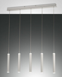 Prado LED Straight Bar Pendant Ceiling Light White Glass - thumbnail 1