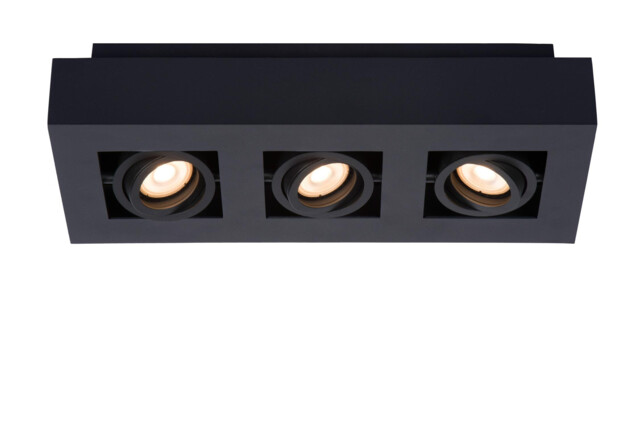 Xirax Modern Ceiling Spotlight - LED Dim to warm - GU10 - 3x5W 2200K/3000K - Black - image 1