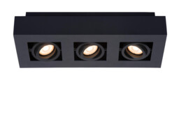 Xirax Modern Ceiling Spotlight - LED Dim to warm - GU10 - 3x5W 2200K/3000K - Black