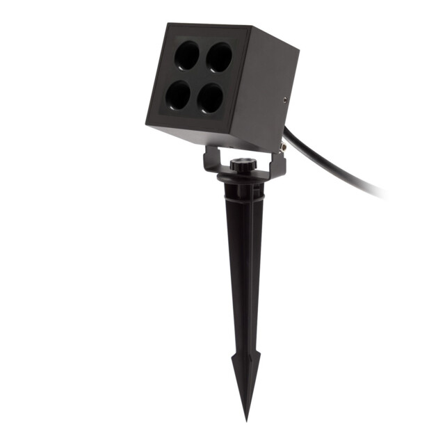 Crest Outdoor Spike Black, Faceted LED 8.2W 3000K IP65 On-Off - image 1