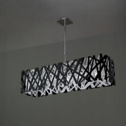 Tokio Rectangular Pendant 5 Light G9 Polished Chrome/Black/White - thumbnail 2