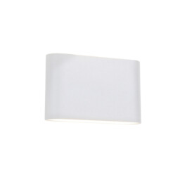 Soho 2 Light Outdoor Up Down Wall Lamp Sandy White Aluminium Glass LED 2x5W 800Lm 3000K IP54