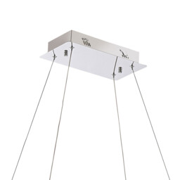 Bano Rectangular Dimmable Pendant 40W LED, 4000K, 4600lm, Polished Chrome / Crystal Chain, 3yrs Warranty - thumbnail 3