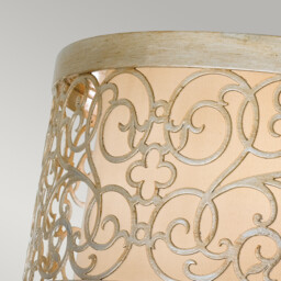 Arabesque 2 Light Flush Ceiling Light Silver Leaf, E27 - thumbnail 2