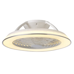 Samoa LED Dimmable Ceiling Light & 35W DC Reversible Fan, White, Remote Control - thumbnail 1