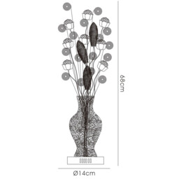 (DH) Nevada Table Lamp 4 Light G4 Black/Red/Crystal, NOT LED/CFL Compatible - thumbnail 3