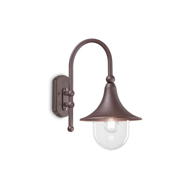 Cima Outdoor Dome Wall Lantern 1 Light Coffee IP43, E27